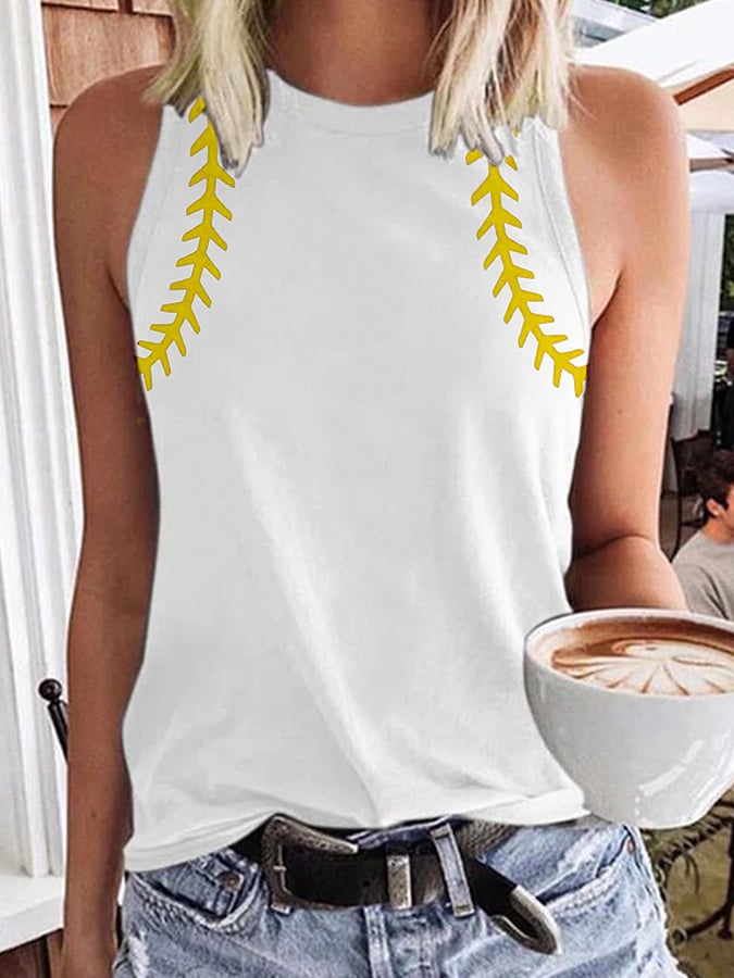 Women's Baseball Softball Lover Sleeveless Tee