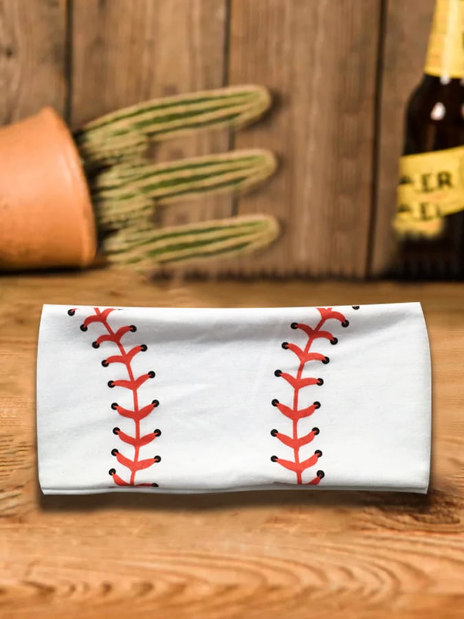 Baseball Print Elastic Workout Headband