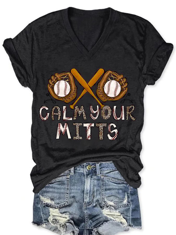 Women's Baseball Printed Casual T-Shirt