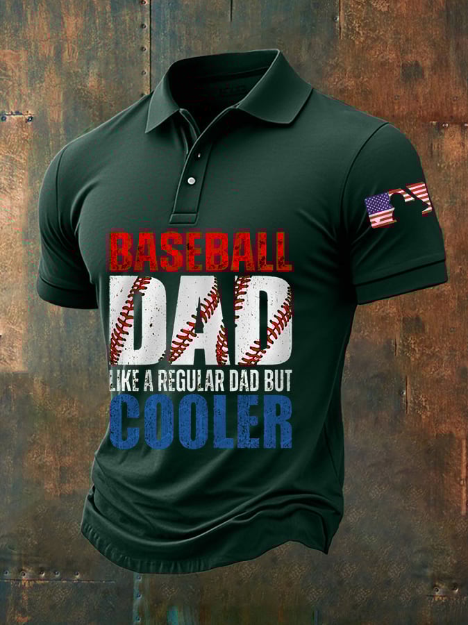 Men's Baseball Dad, Like A Regular Dad But Cooler Casual Polo