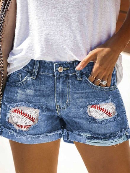 Women's Baseball Print Shorts