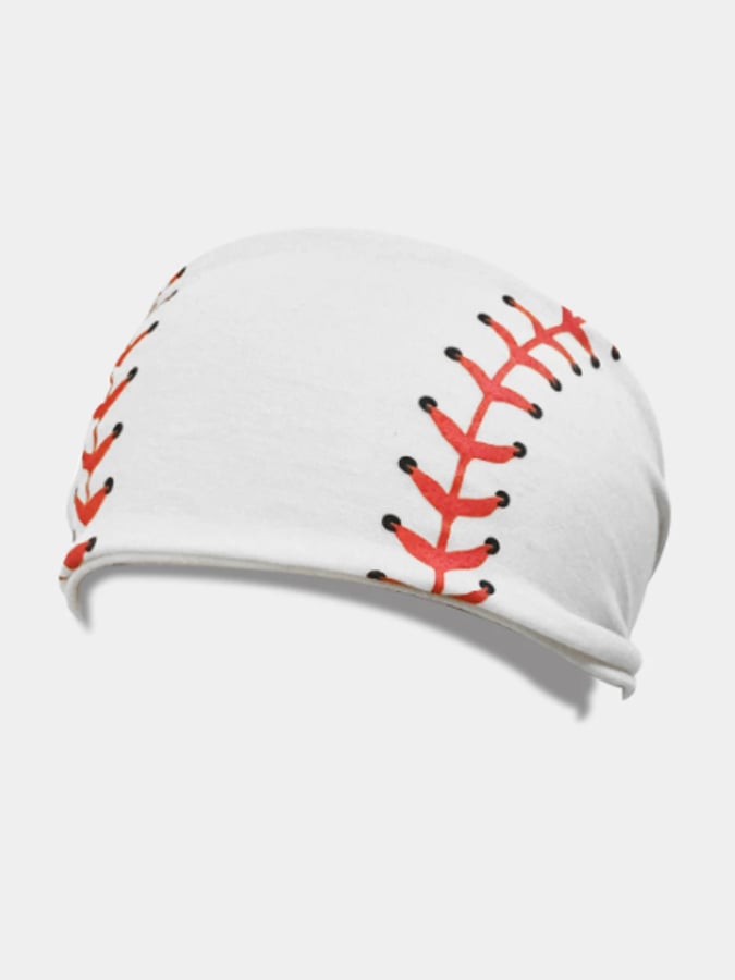 Baseball Print Elastic Workout Headband