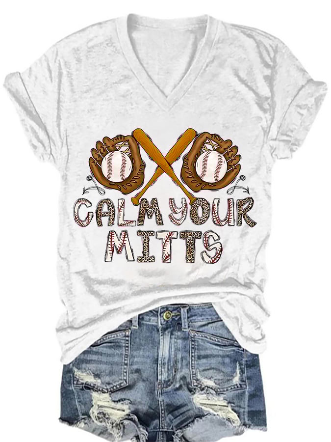 Women's Baseball Printed Casual T-Shirt