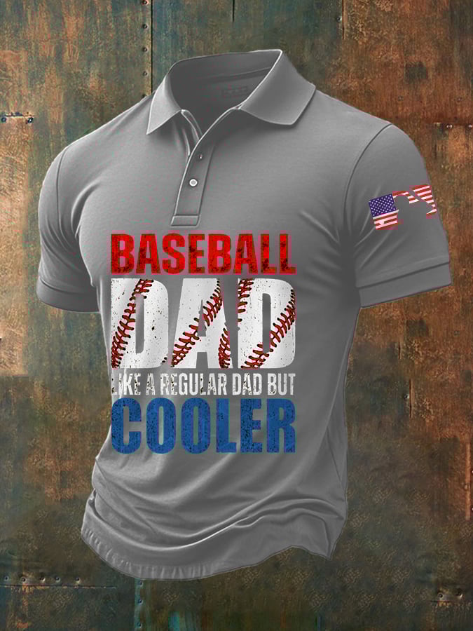 Men's Baseball Dad, Like A Regular Dad But Cooler Casual Polo