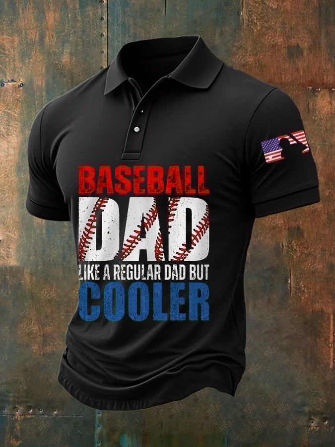 Men's Baseball Dad, Like A Regular Dad But Cooler Casual Polo