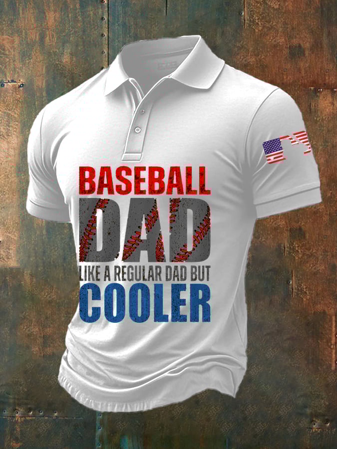 Men's Baseball Dad, Like A Regular Dad But Cooler Casual Polo