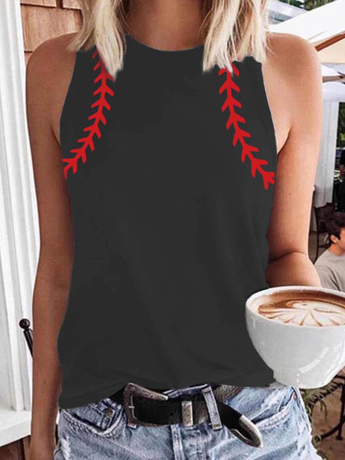 Women's Baseball Softball Lover Sleeveless Tee