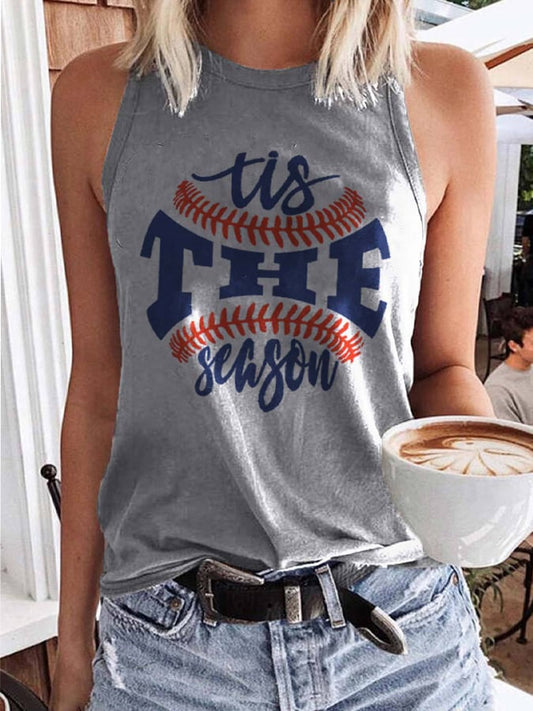 Women's Baseball Letter Print Sleeveless Tank Top