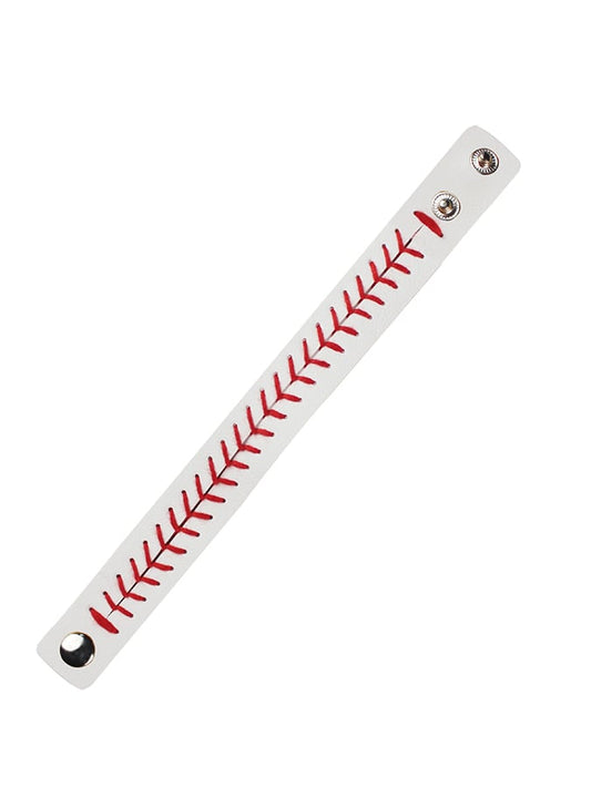 Hand-stitched leather baseball texture accessories