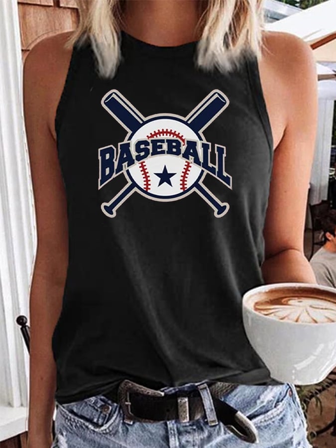 Women's Baseball All Star Game Day Print Gameday Casual Vest