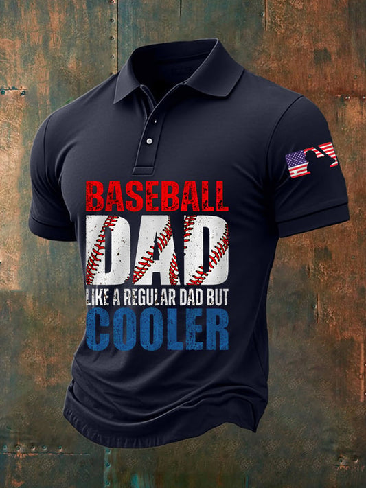 Men's Baseball Dad, Like A Regular Dad But Cooler Casual Polo