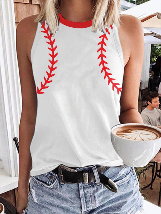 Women's Baseball Printed Tank Top